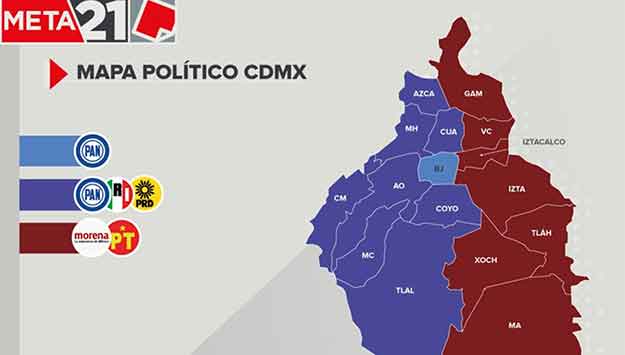 Cdmx Se Divide En Dos Así Quedó El Mapa Político Con Los Nuevos Alcaldes Periódico Zócalo 